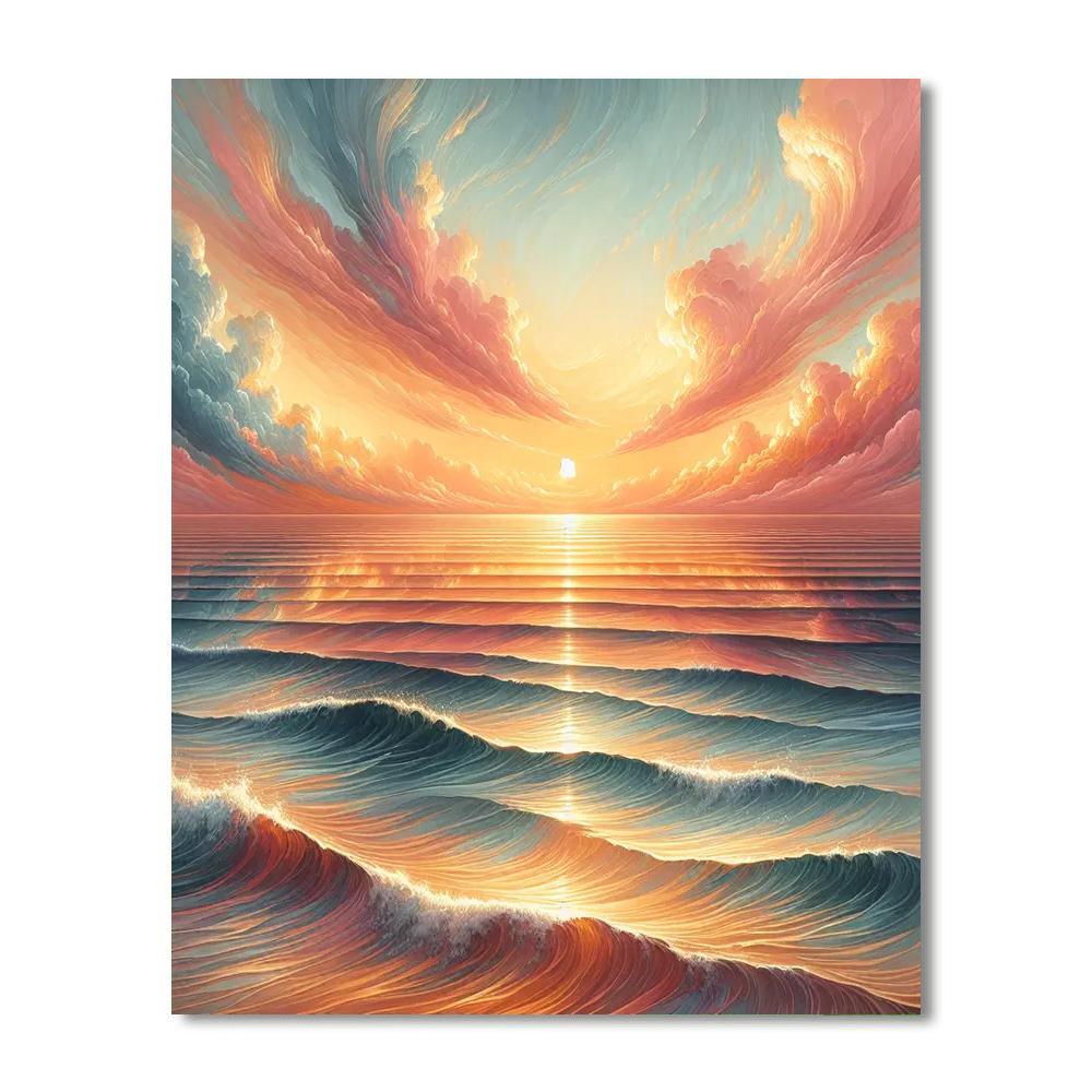 Radiant Summer Sunsets Numbered Painting Kits