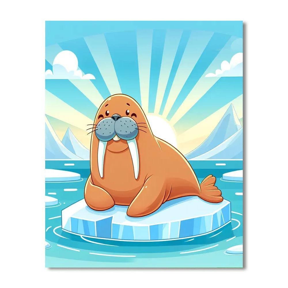 Whimsical Walrus Painting By Numbers Kit