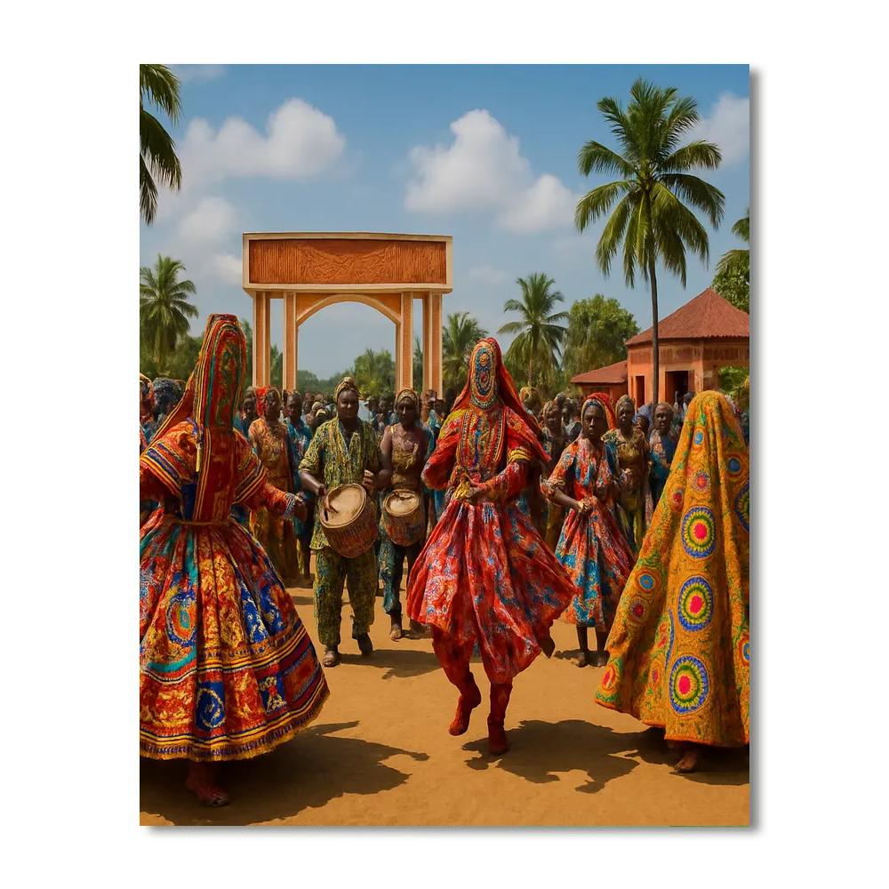 Benin Voodoo Festival - Benin Painting Number Kit