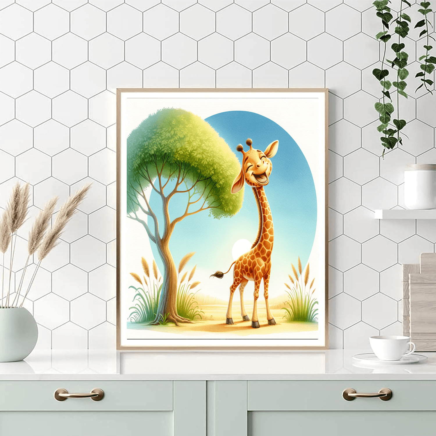 Joyful Giraffe - DIY Painting By Numbers Kit