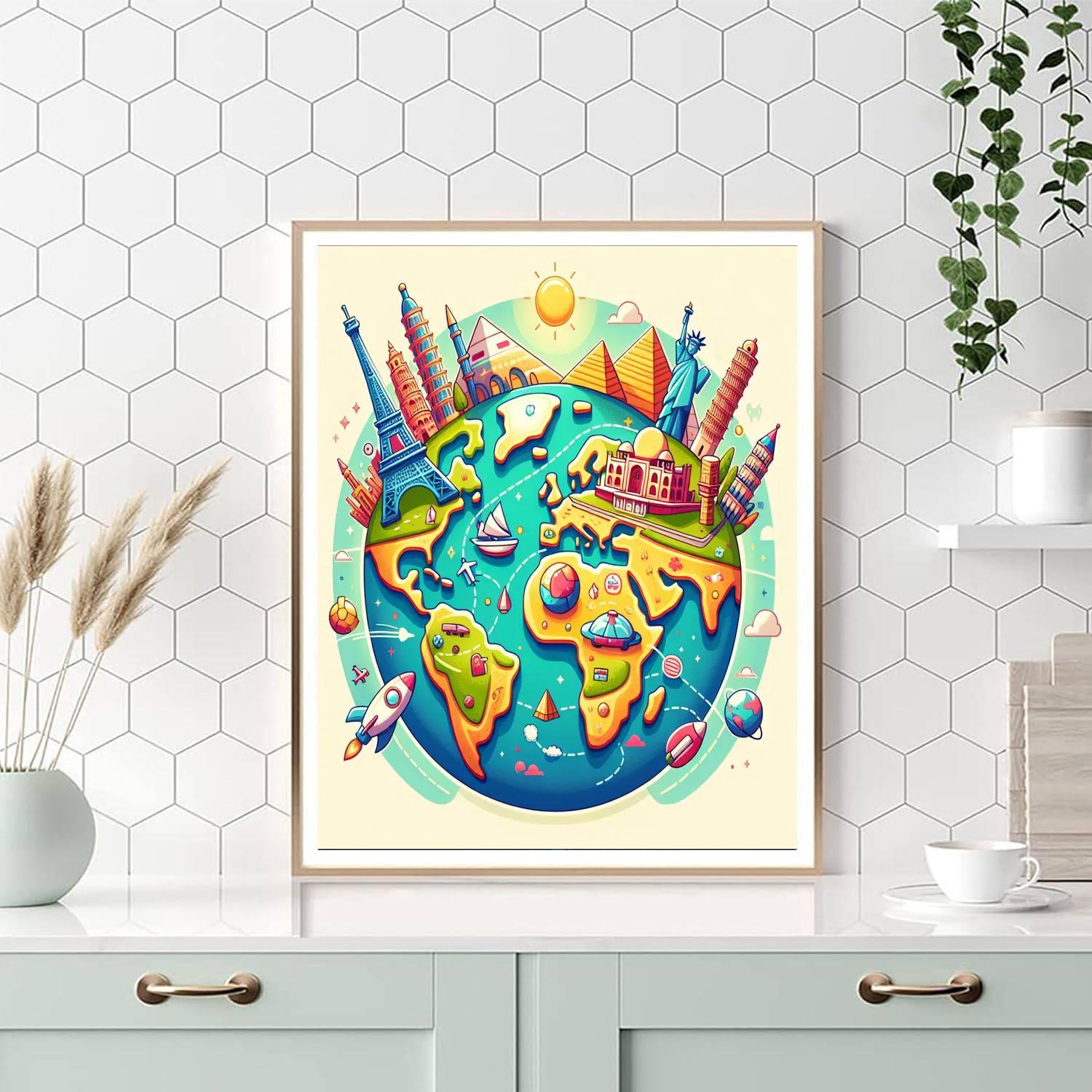 Travel The World Paint By Numbers Art