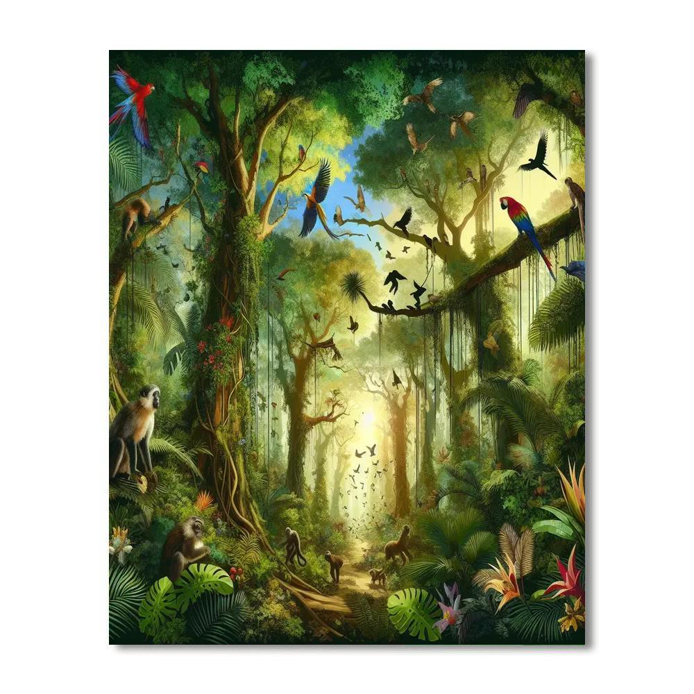 Botanical Jungle Expedition Number Painting