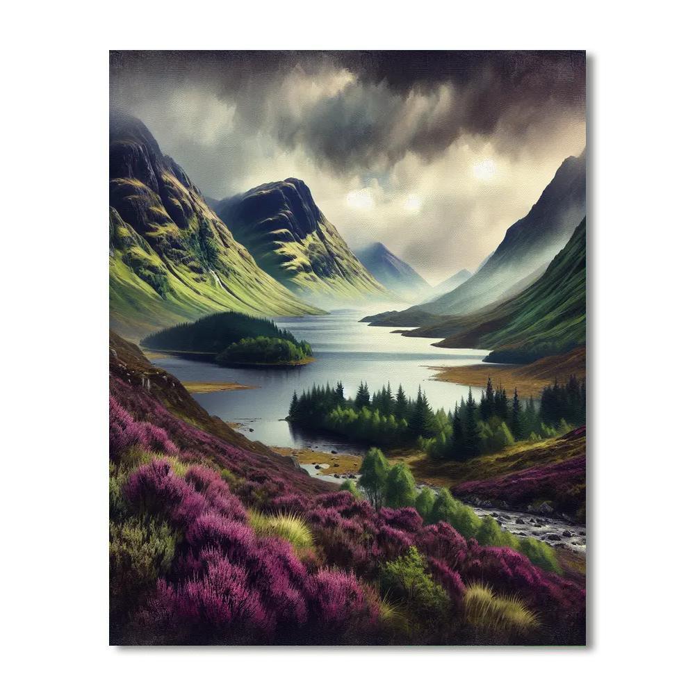 Scottish Highlands Escape Number Painting
