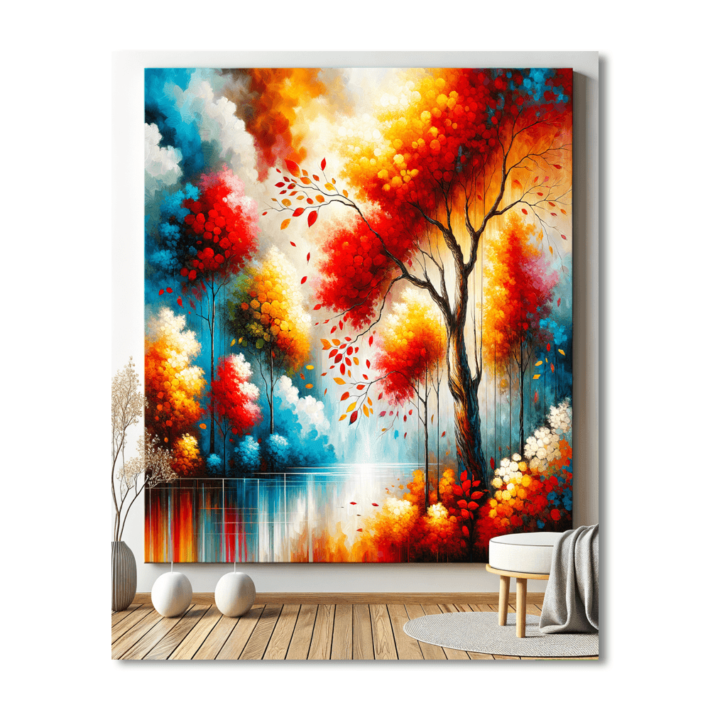 Fiery Autumn Leaves Paint By Color