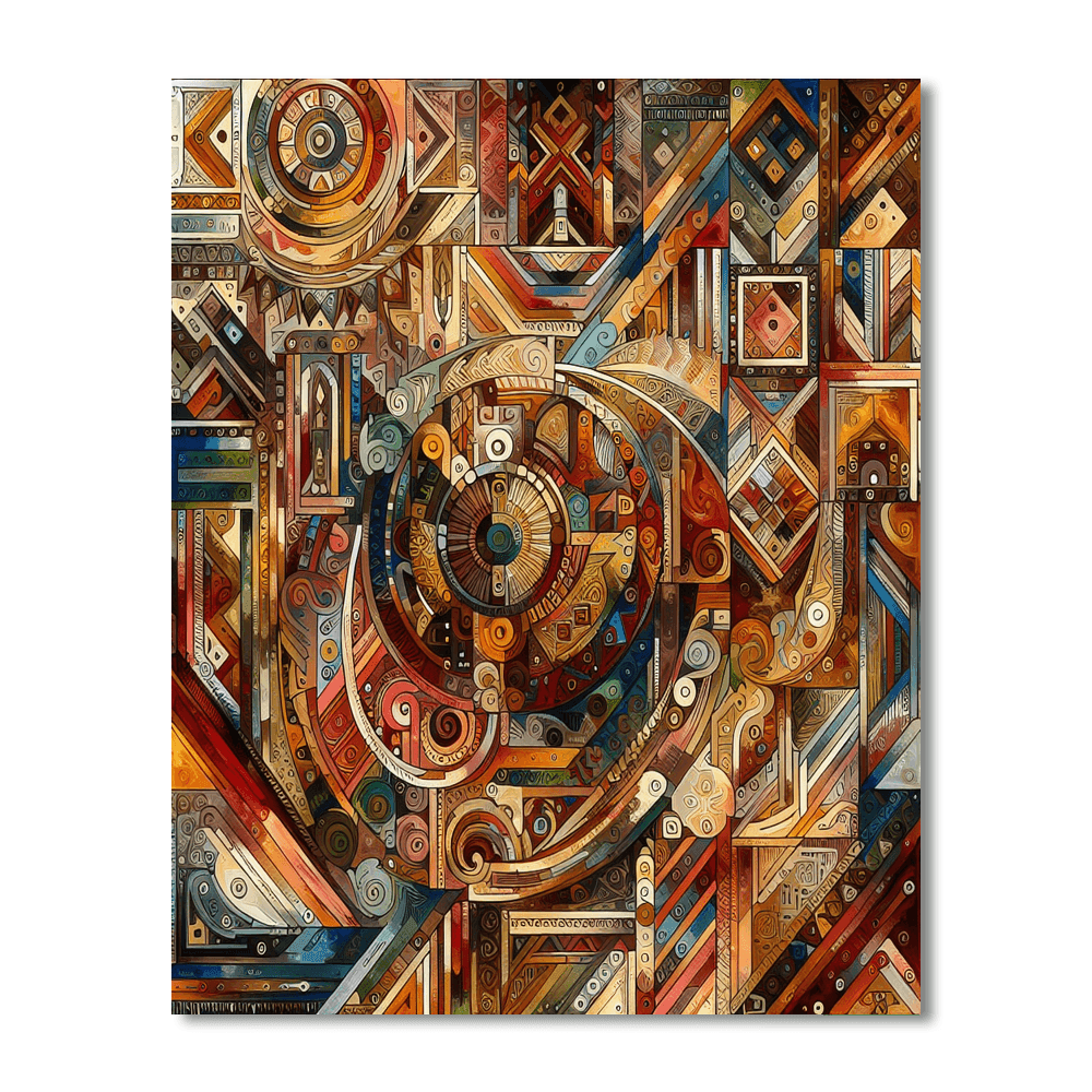 Bohemian Tribal Patterns Painting Number Kit