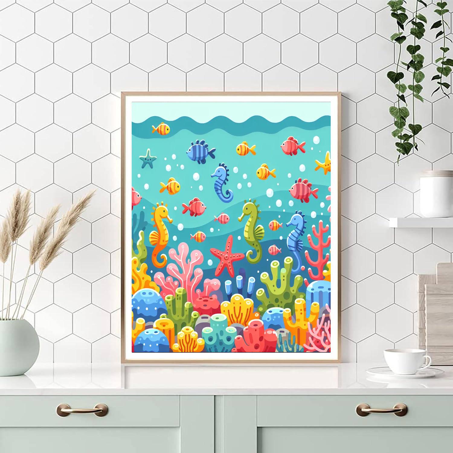 Ocean's Magical Depths Paint By Numbers Art