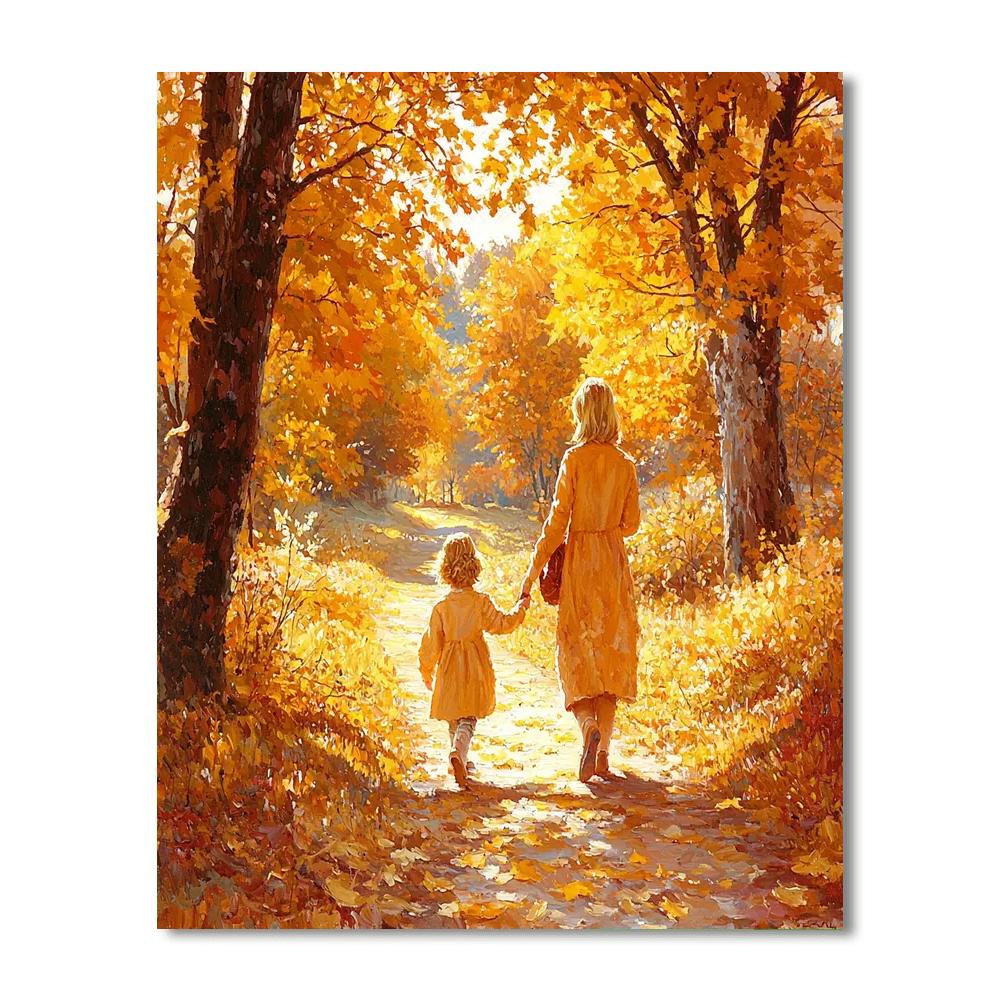 Golden Path Of Memories Numbered Painting Kits
