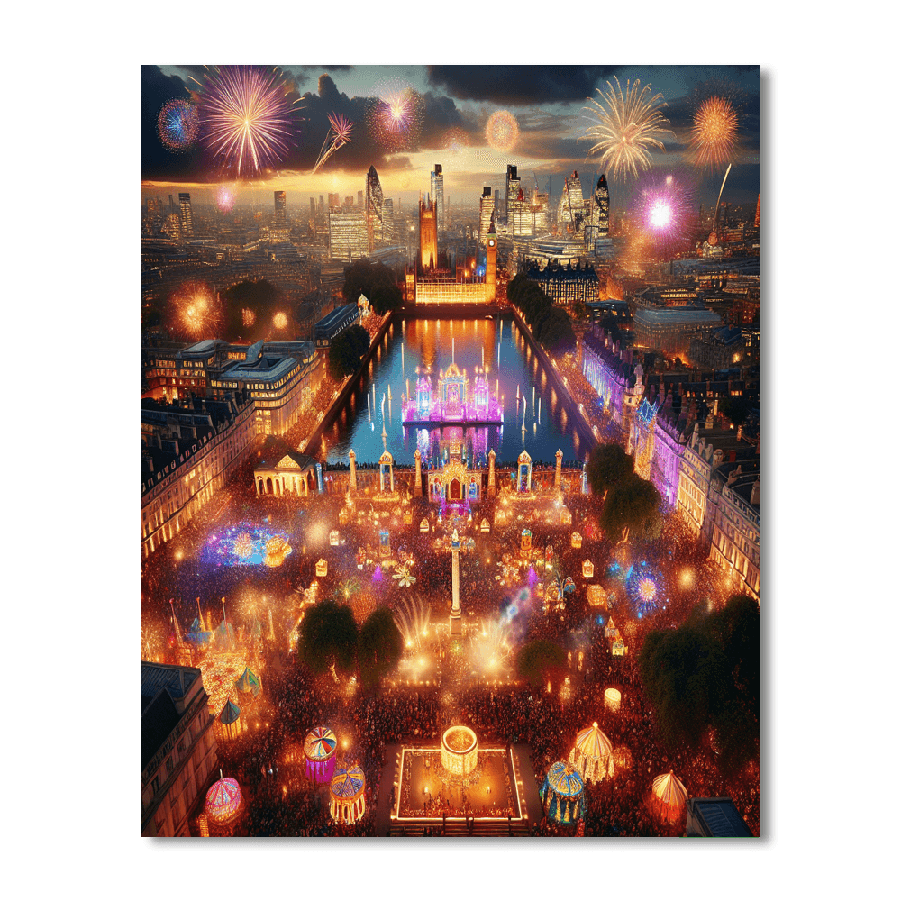 Diwali Festival - London Paint By Numbers Art