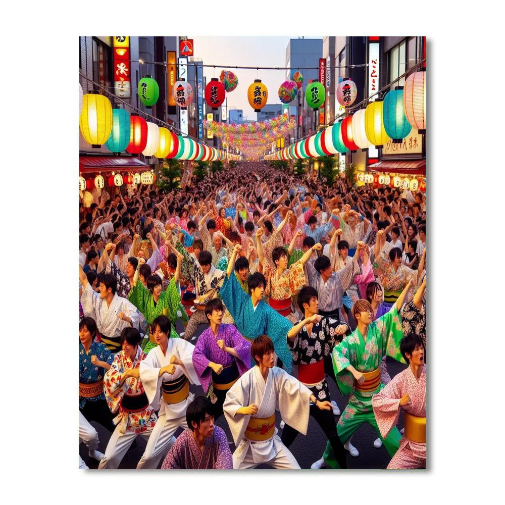 Matsuri Awa Odori - Japan Number Painting