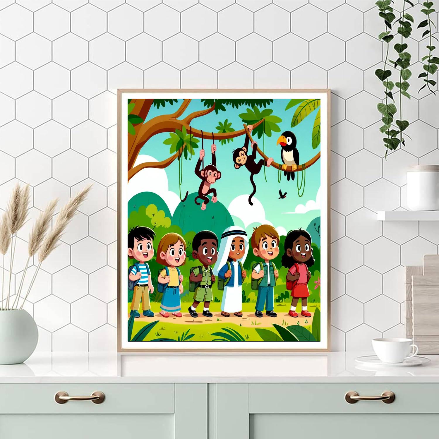 Jungle Joy Safari Paint By Numbers Art