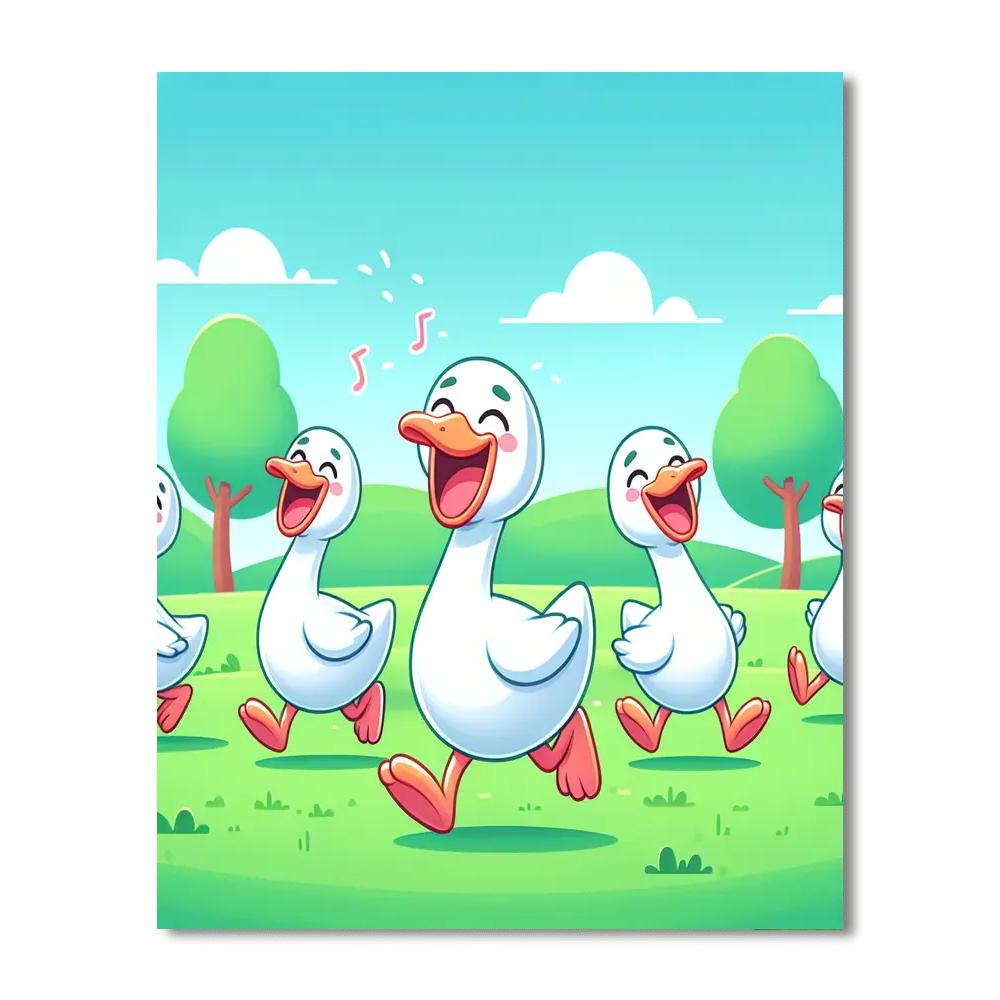 Giggles With Geese Paint By Numbers