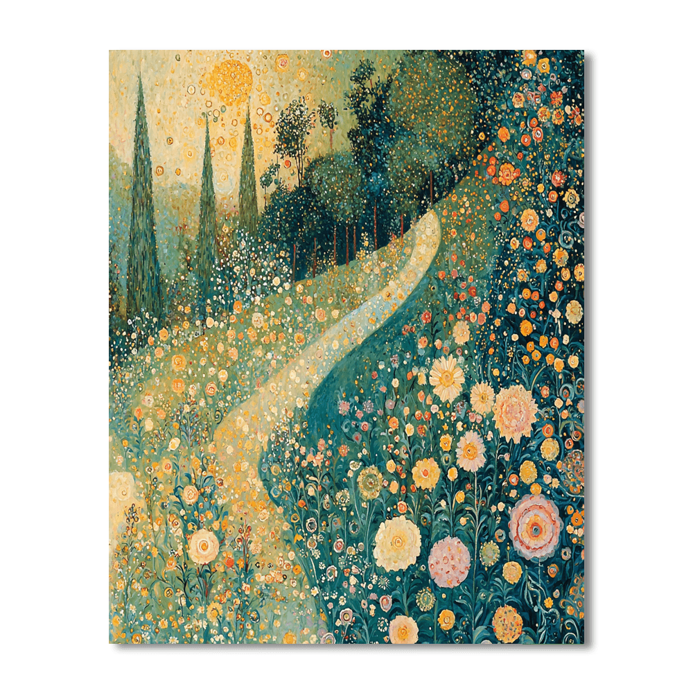Gustav Klimt Inspired Ethereal Garden Of Dreams  Paint By Numbers Kits