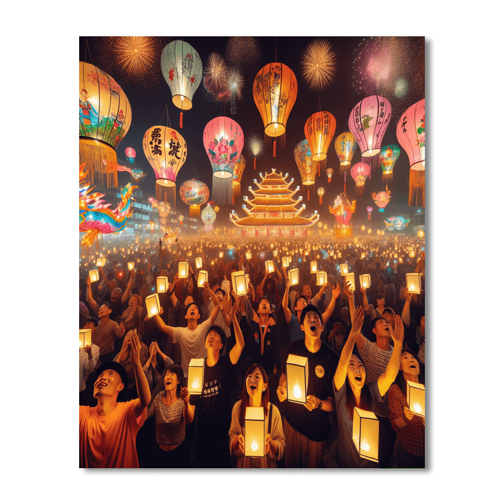 Taiwan Lantern Festival Paint By Number