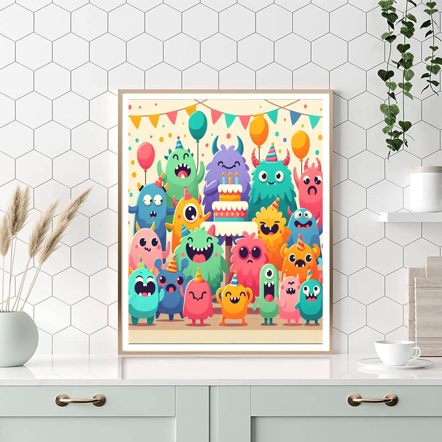Charming Monster Party DIY Paint By Numbers