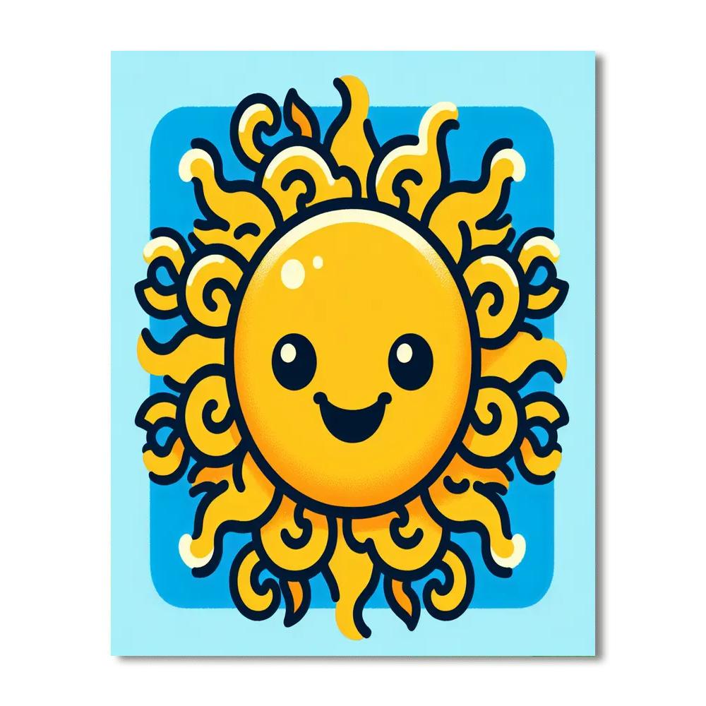 Jolly Sun Paint By Numbers