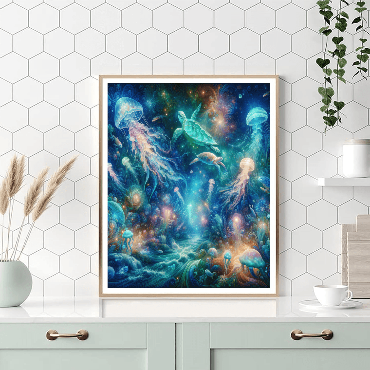 Glow-in-the-dark Ocean Fantasy Painting Number Kit