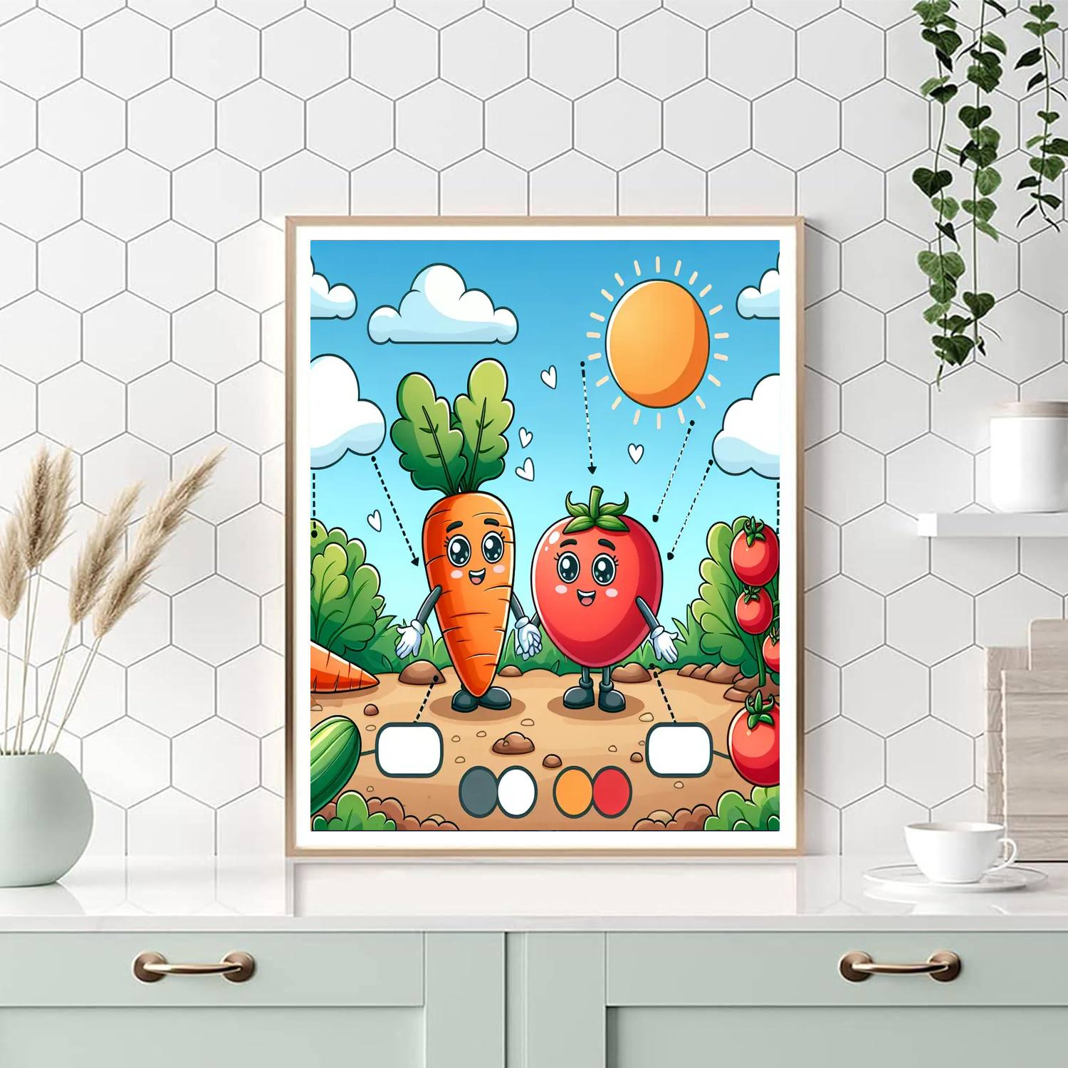 Farm Fresh Veggie Fun Number Painting