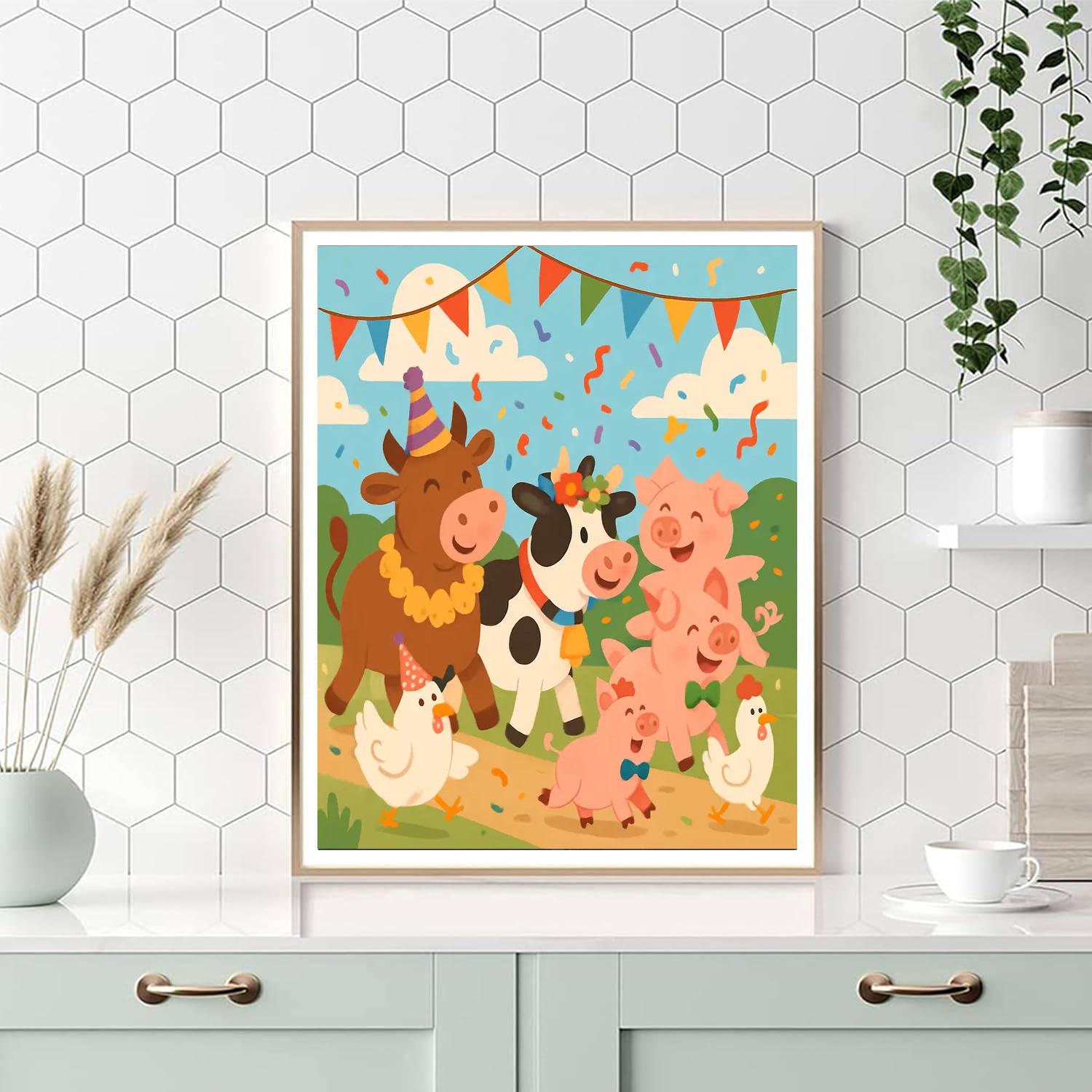Farmyard Friends Parade Painting By Numbers Kit