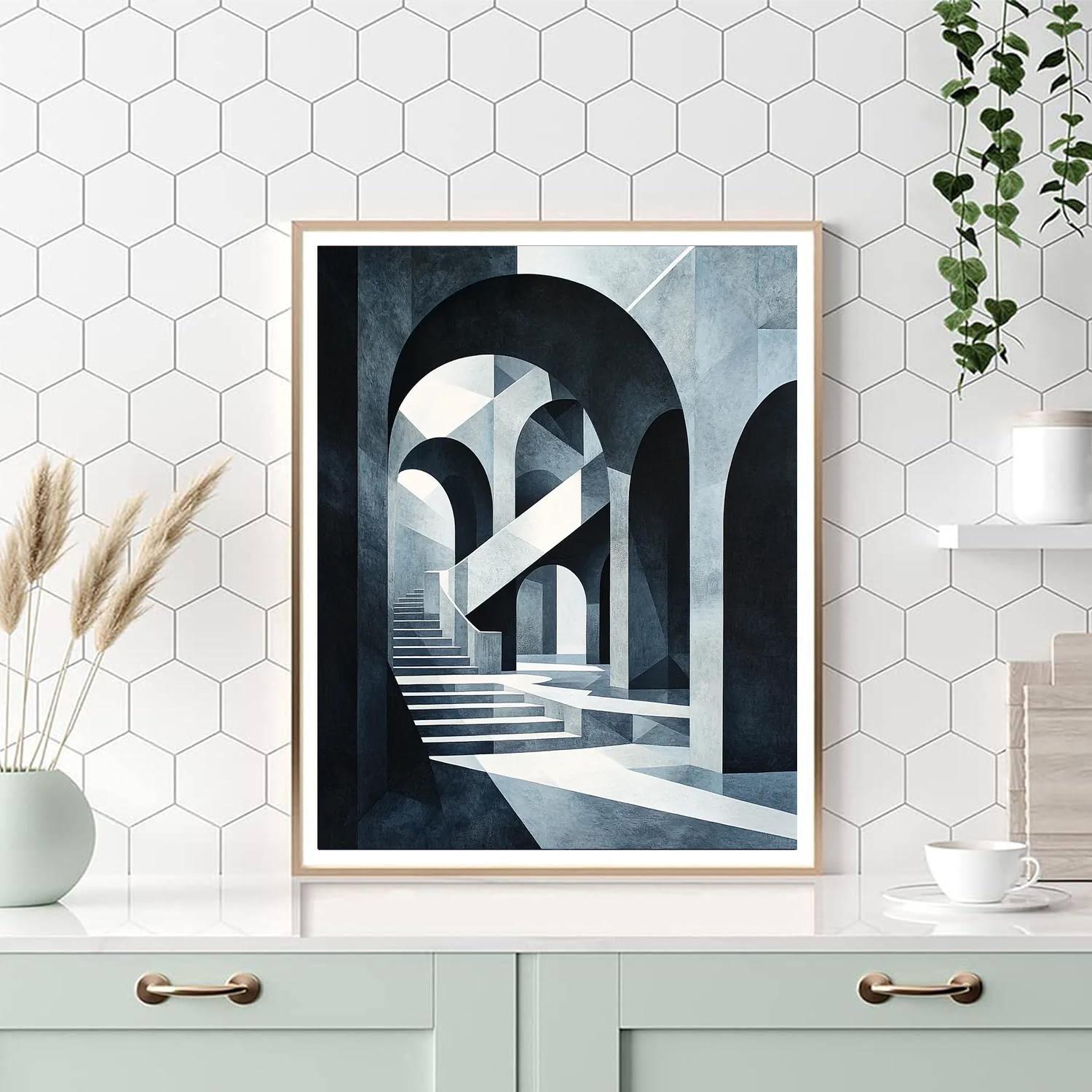 M.C. Escher Inspired Paradoxical Structures  Numbered Painting Kits