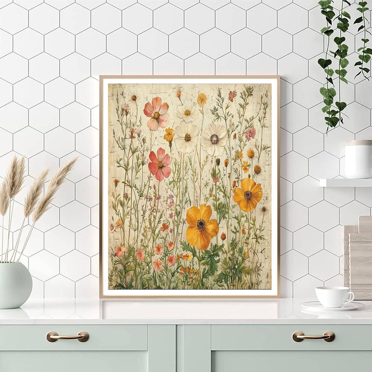 Leonardo Da Vinci Inspired Whispering Blooms Symphony  Numbered Painting Kits