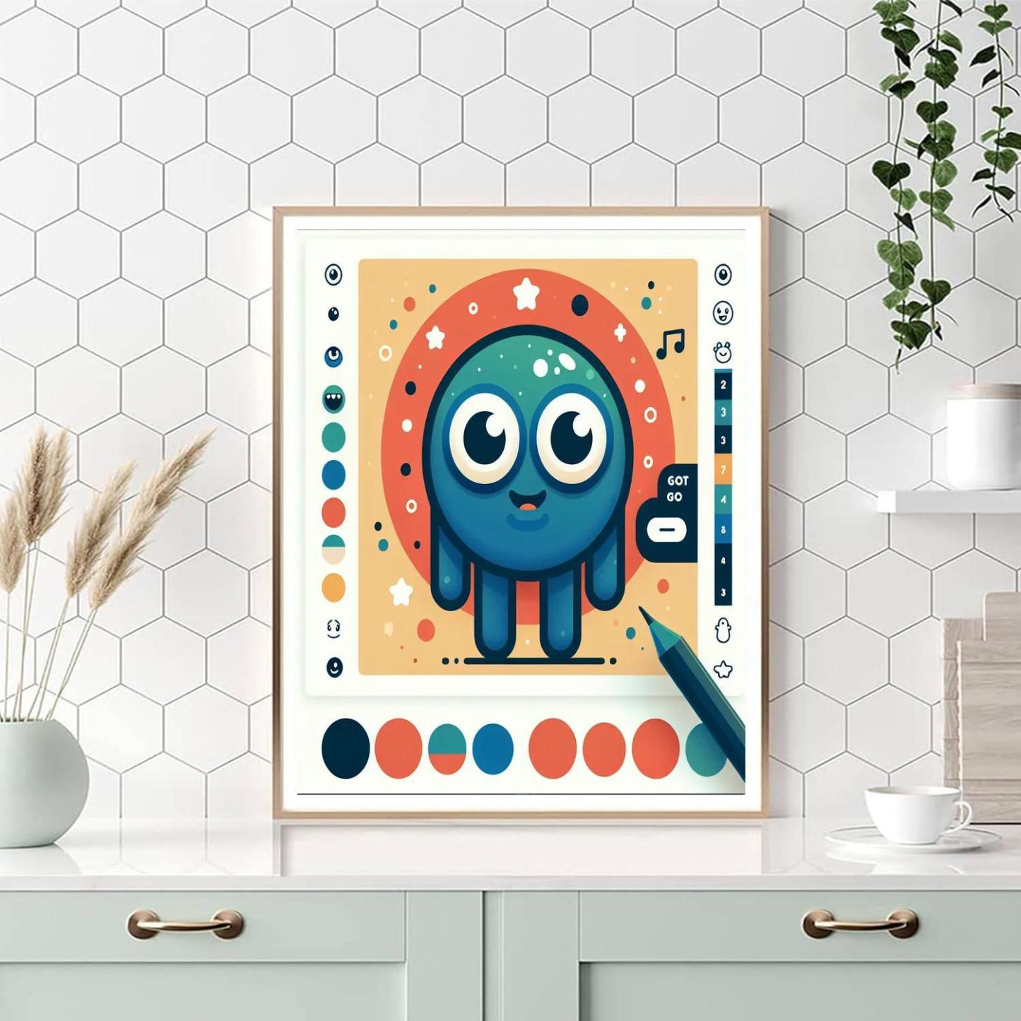 Silly Little Monster Paint By Number