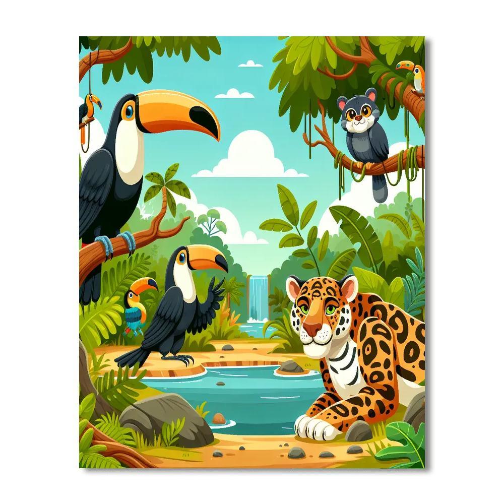 Wildlife Adventure In The Amazon Paint By Numbers Kits