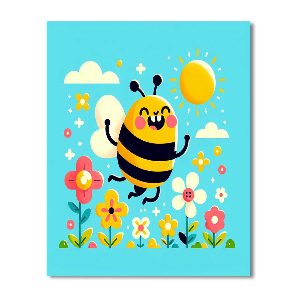 Jolly Bumblebee Number Painting