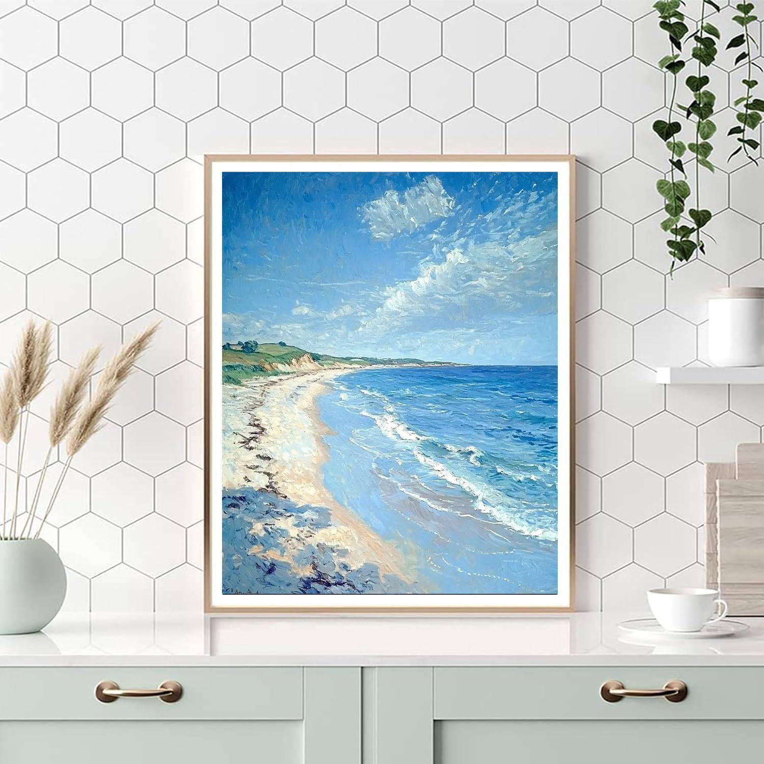 Berthe Morisot Inspired Seaside Solitude  DIY Paint By Numbers