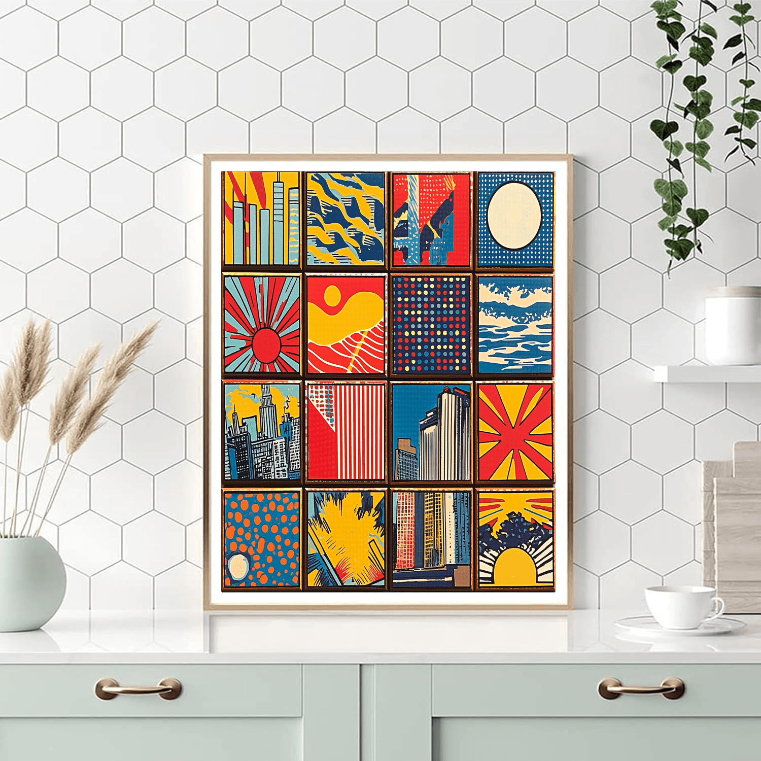 Lichtenstein Inspired Whimsical Patterns  Paint By Number