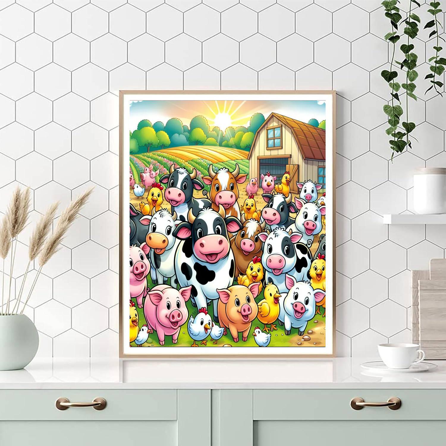The Happy Farmyard Painting By Numbers Kit