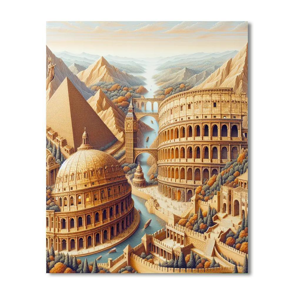 Historical Wonders Of The World Paint By Number