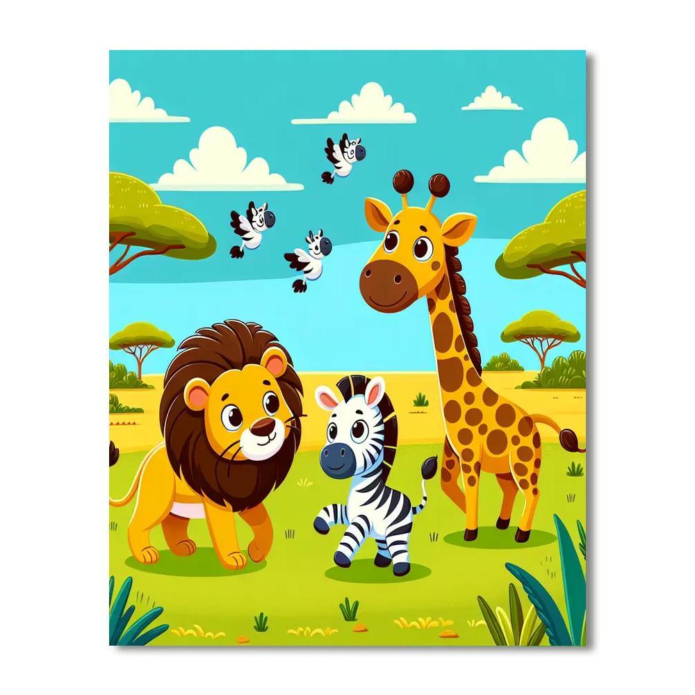 Safari Animal Expedition Paint By Numbers Kits