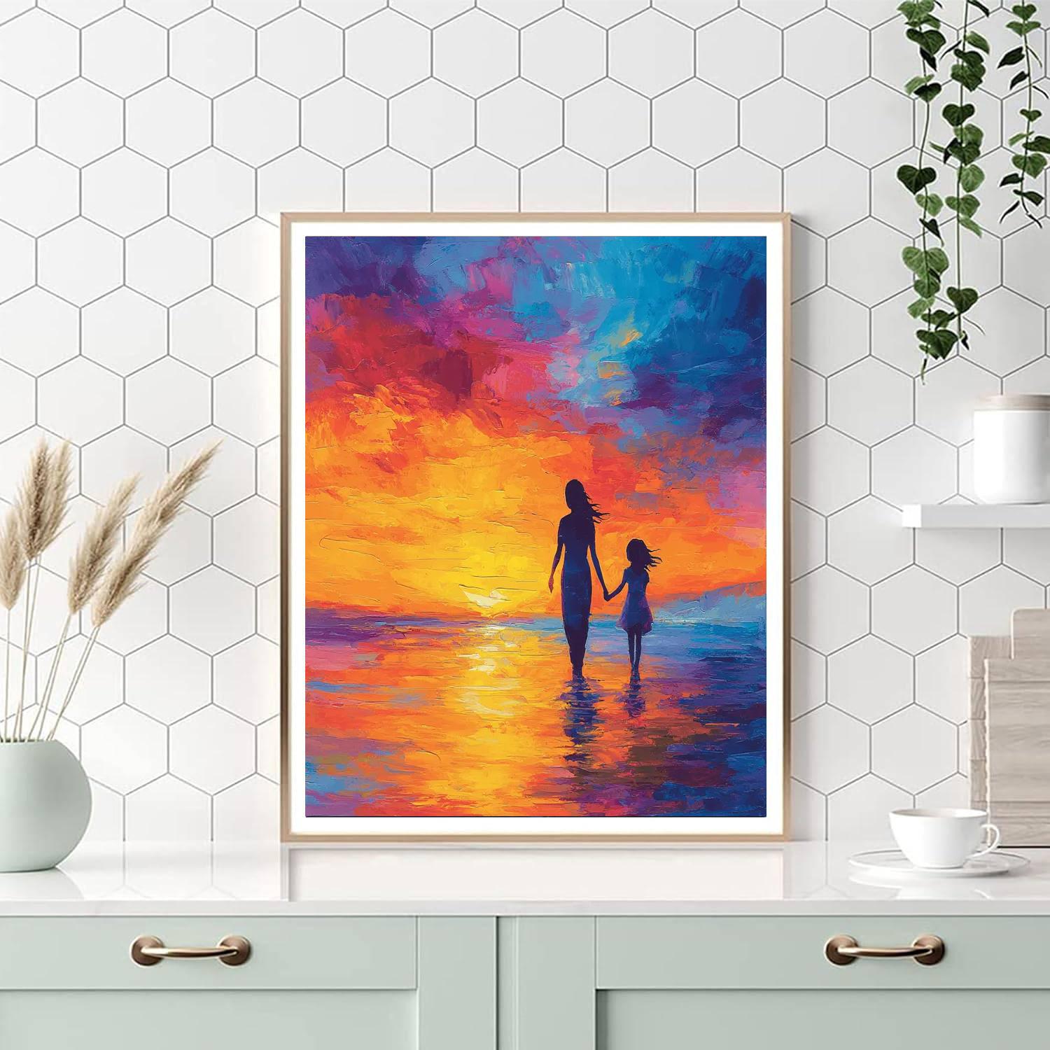 Sunset Stroll Together Painting Number Kit