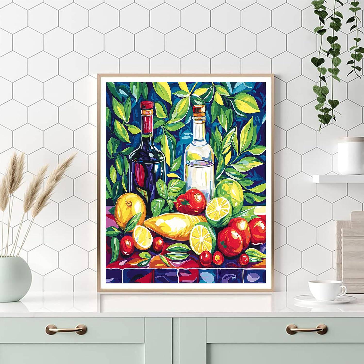 Matisse Inspired Culinary Harmony  Number Painting