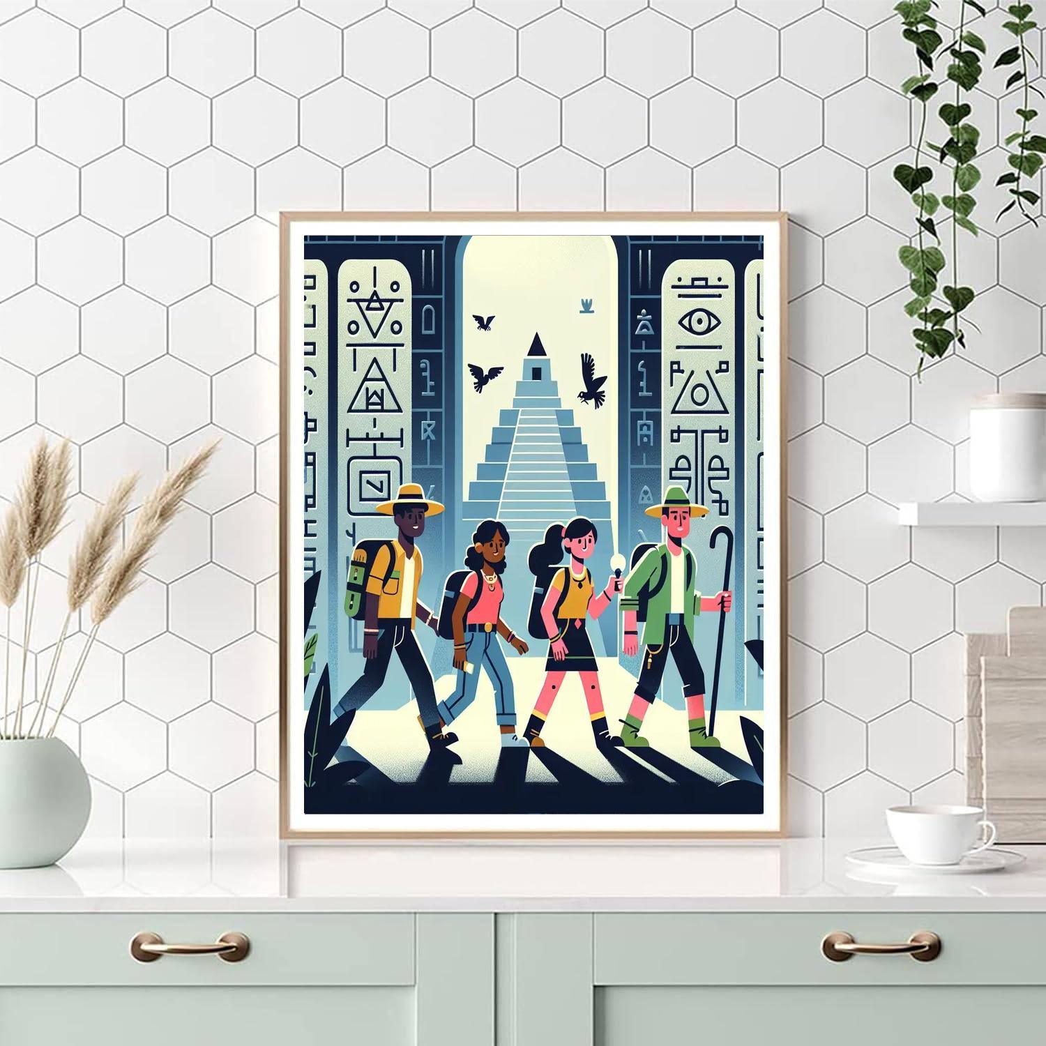 Ancient Temple Exploration Painting By Numbers Kit
