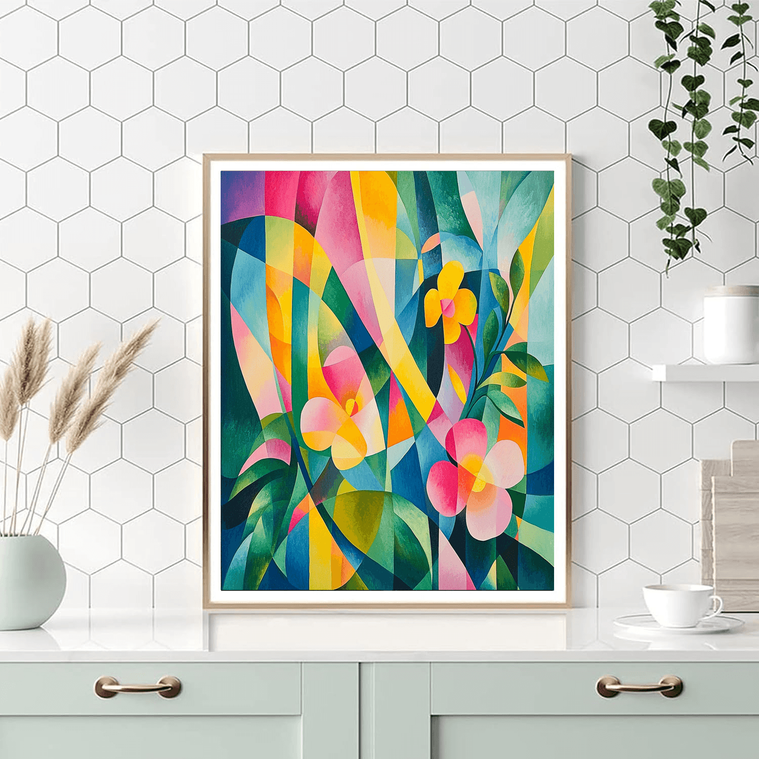 Kandinsky Inspired Geometric Floral Fantasy Paint By Numbers Kits