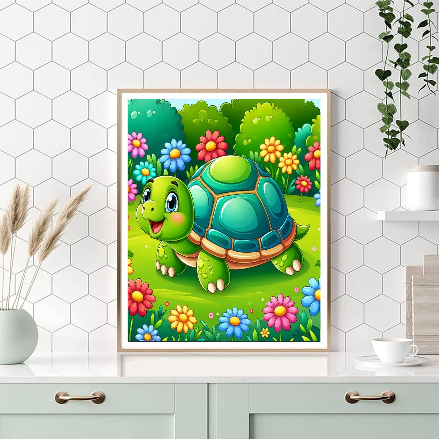 Funky Tortoise Painting By Numbers Kit