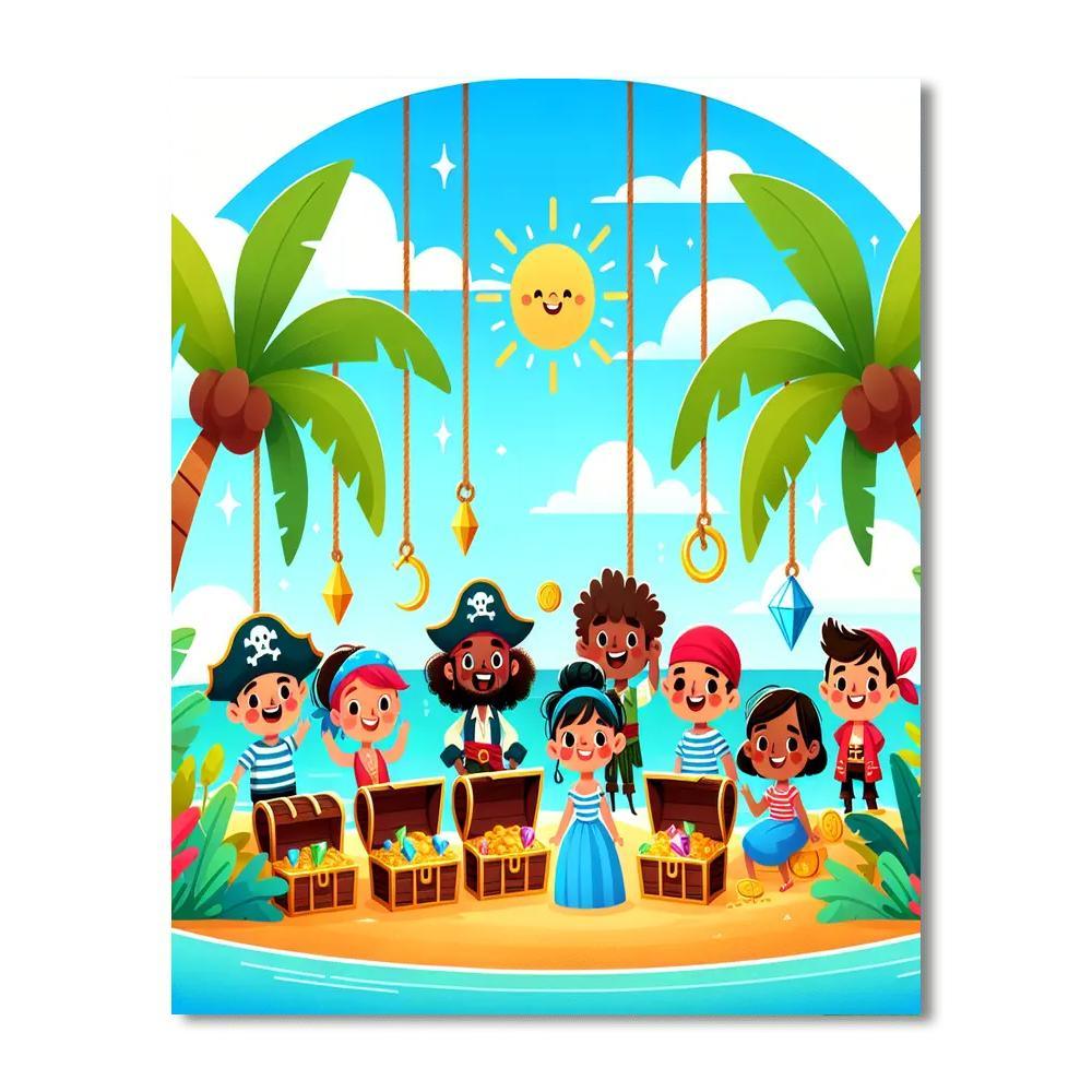 Exciting Treasure Island Numbered Painting Kits