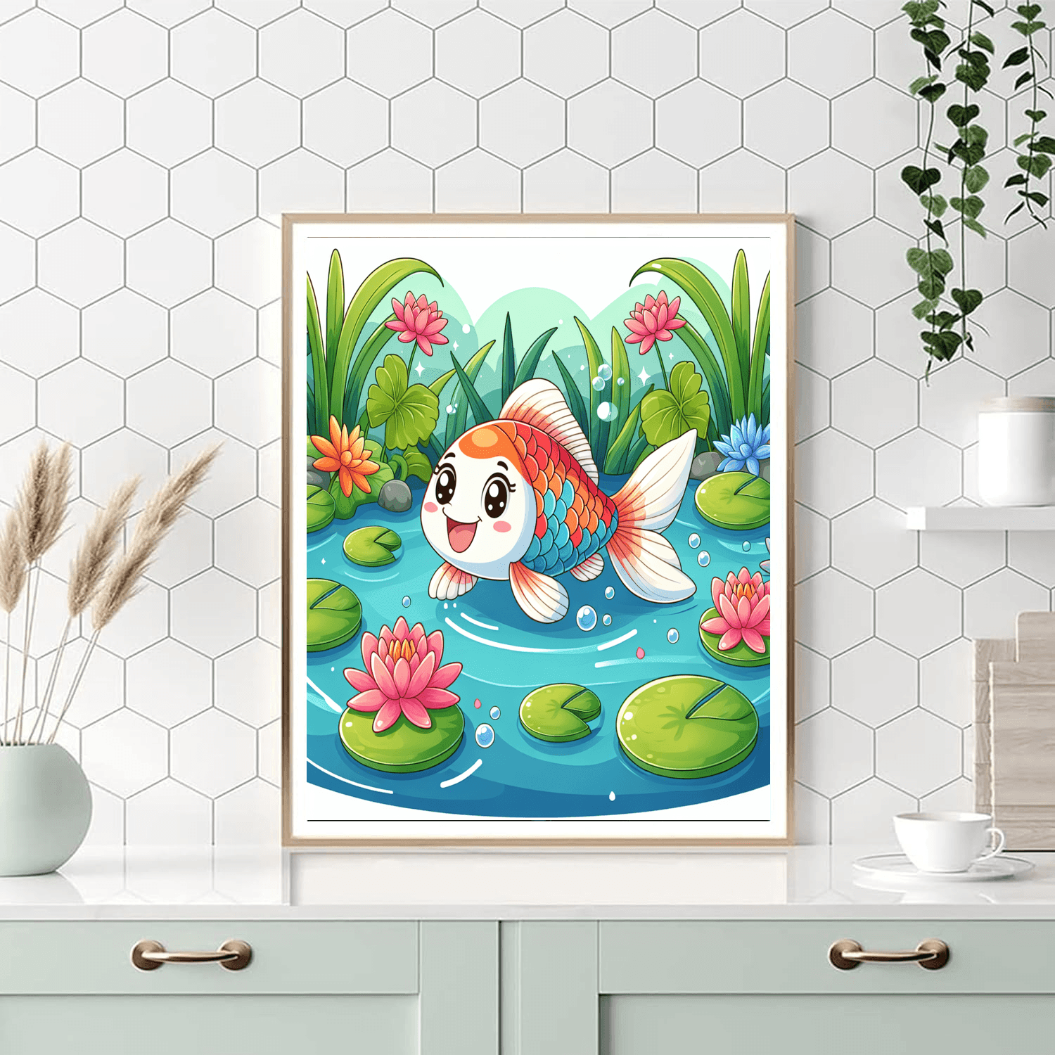 Joyful Koi Fish Paint By Numbers