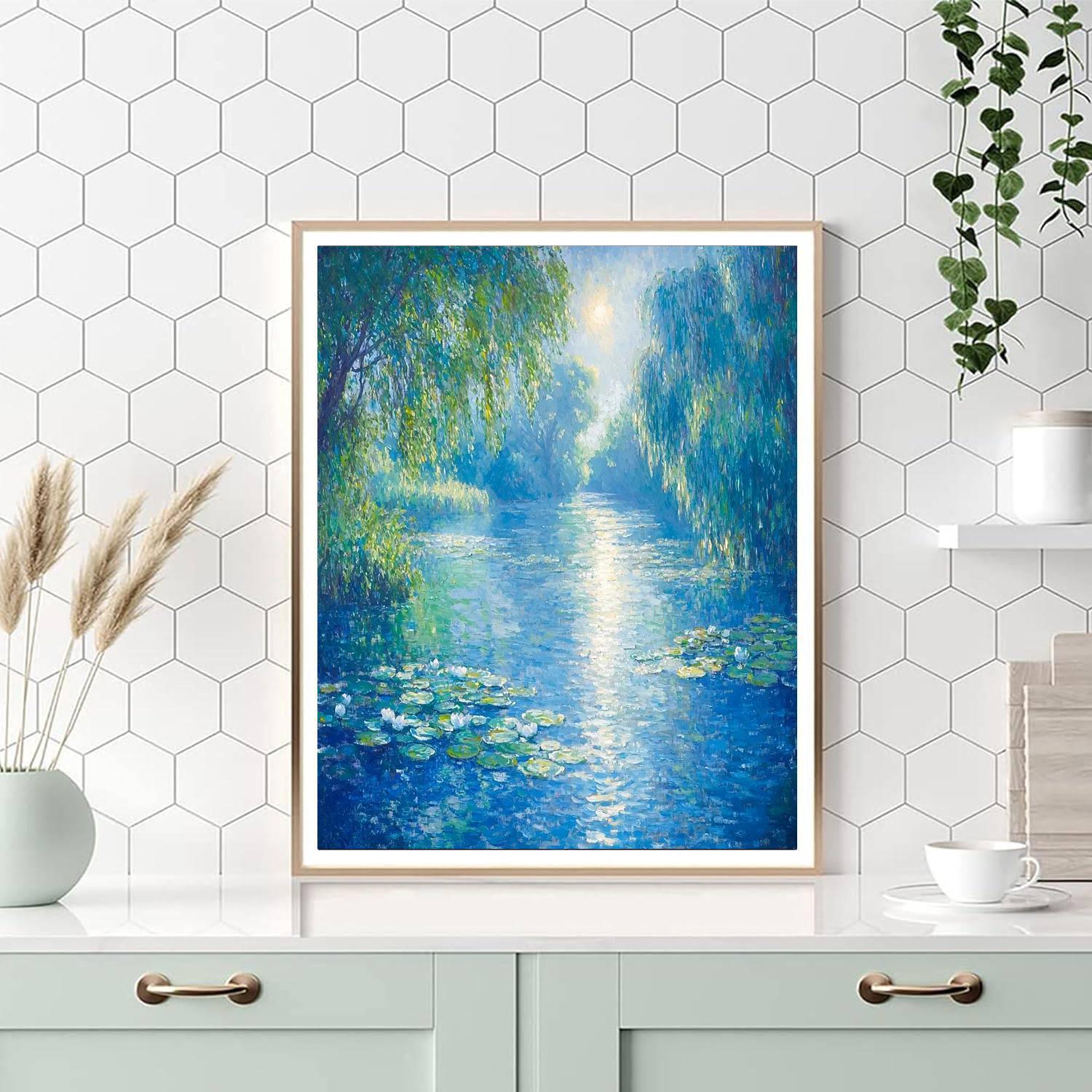 Claude Monet Inspired Glistening Waterways  Paint By Numbers