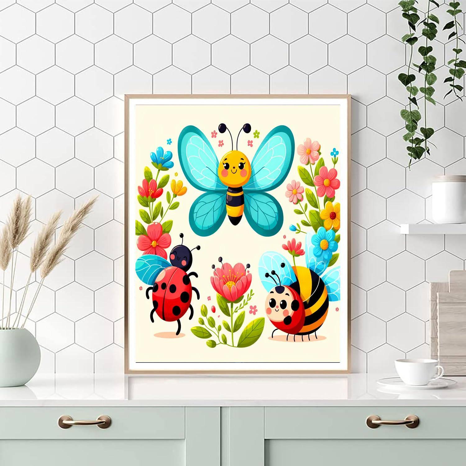 Cute Insects Numbered Painting Kits