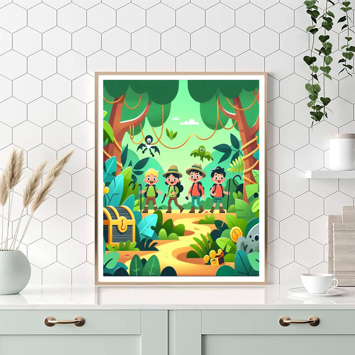 Thrilling Treasure Trail Paint By Numbers Art
