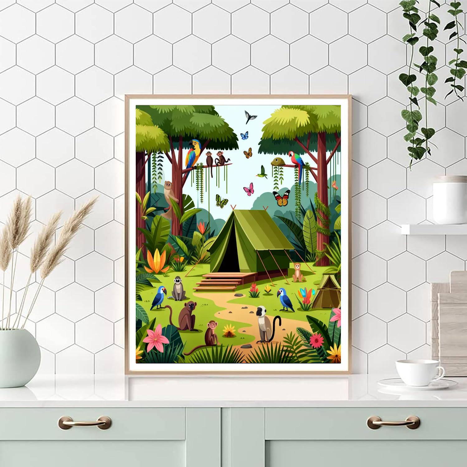 Rainforest Adventure Camp Paint By Number