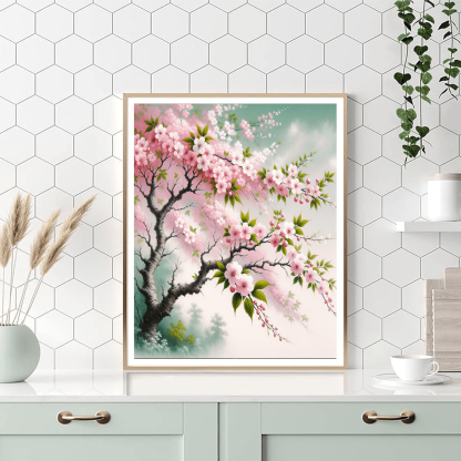 Serenity Of Cherry Blossoms Paint By Number