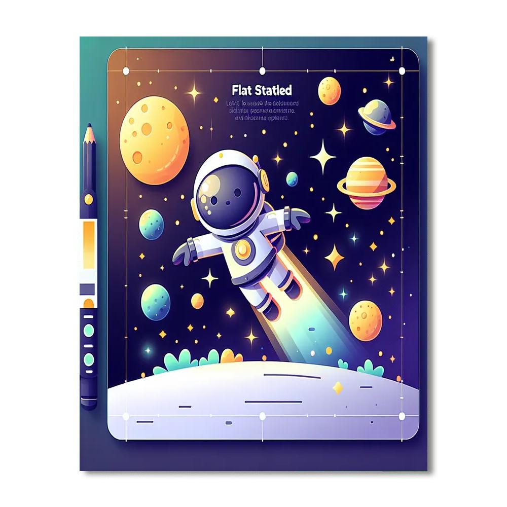 Space Ranger's Cosmic Adventure Numbered Painting Kits