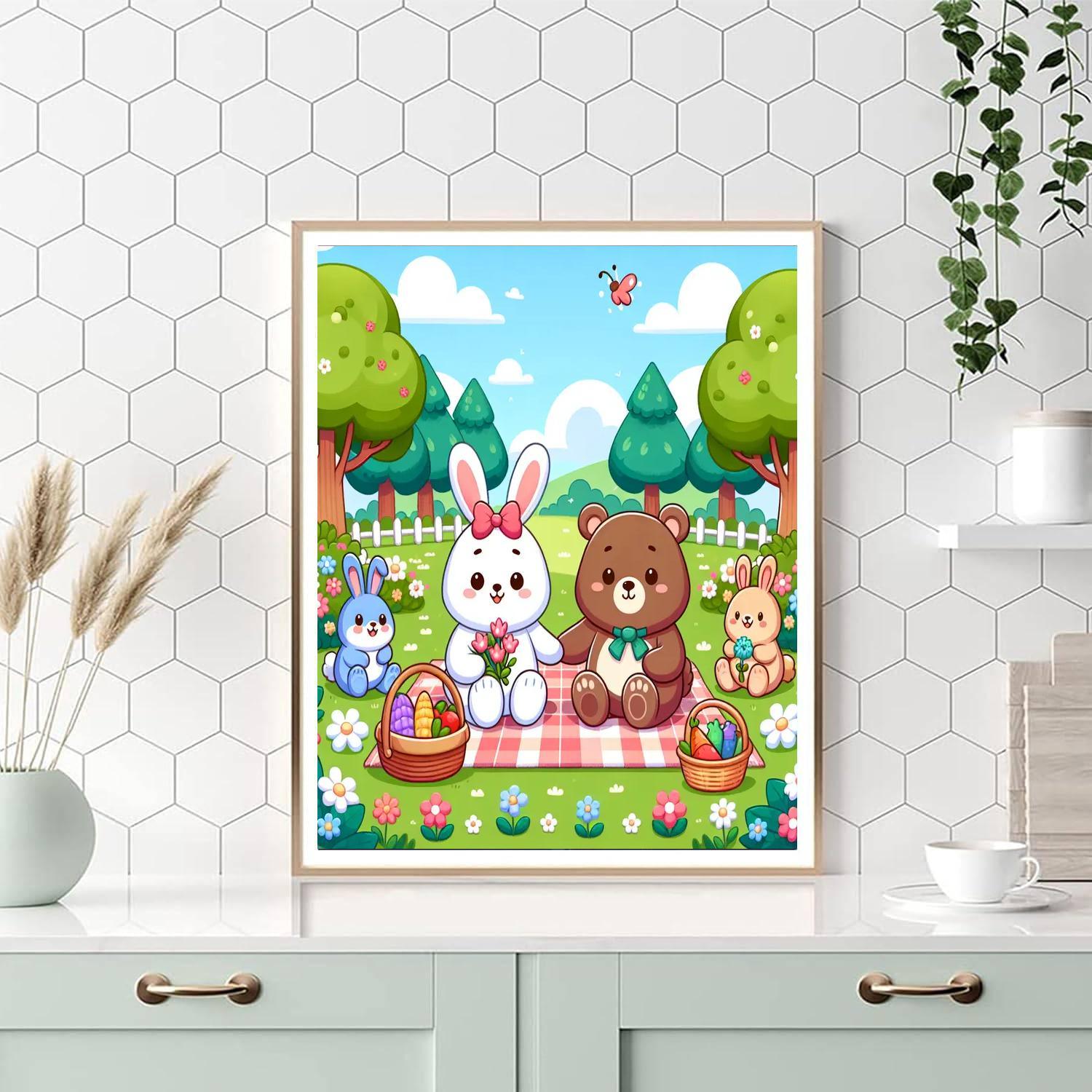Charming Picnic With Friends Numbered Painting Kits