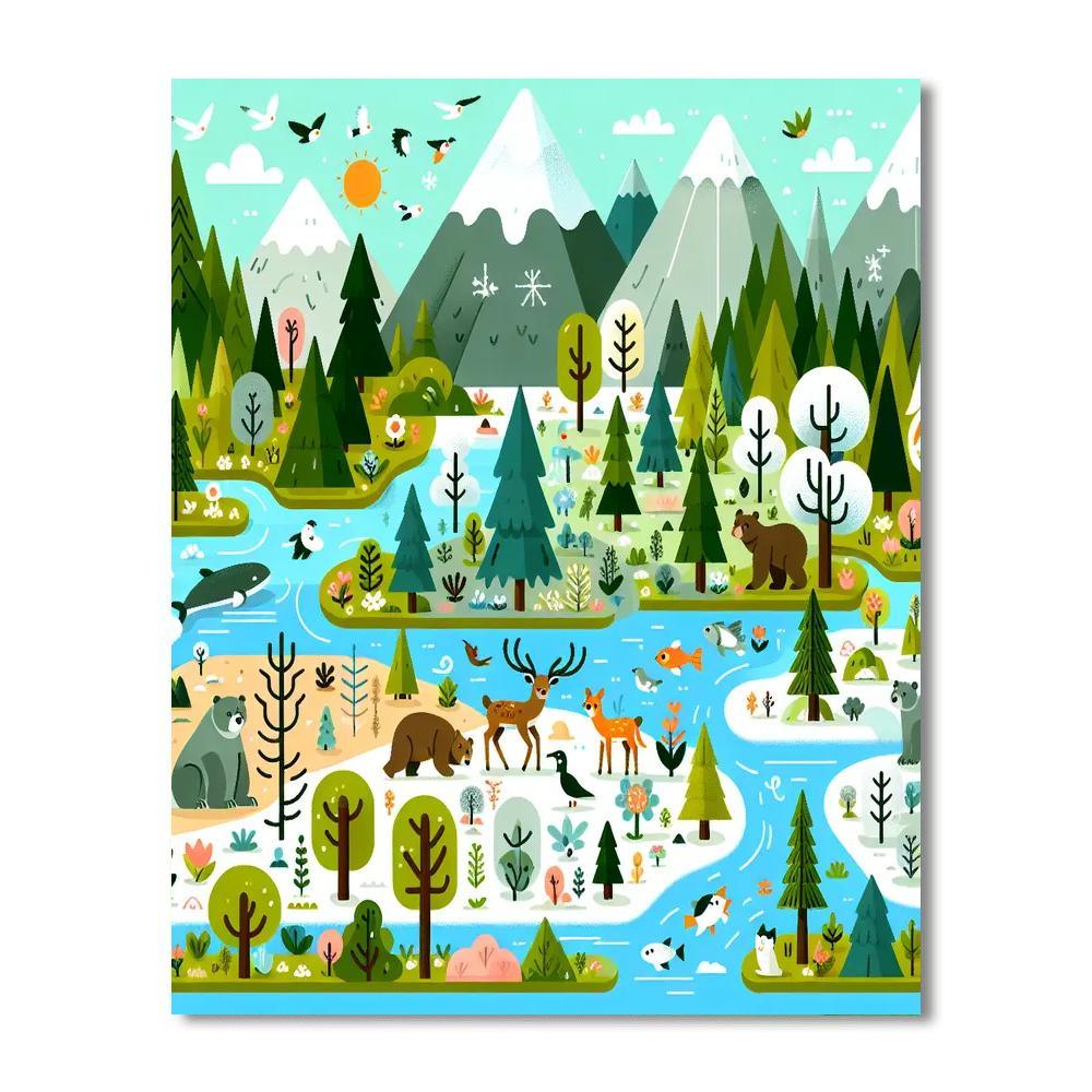 Enchanting Environments Paint By Number