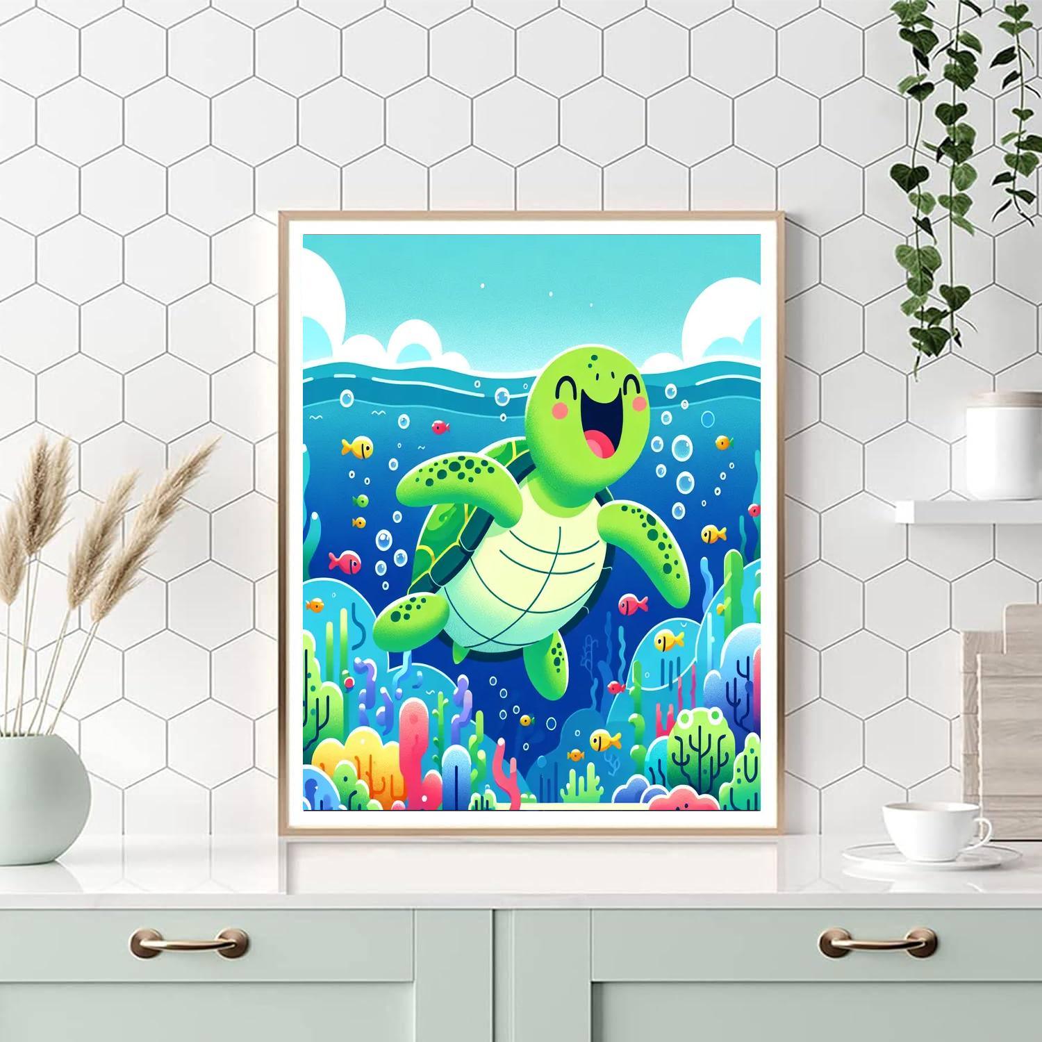 Giggling Turtle DIY Paint By Numbers