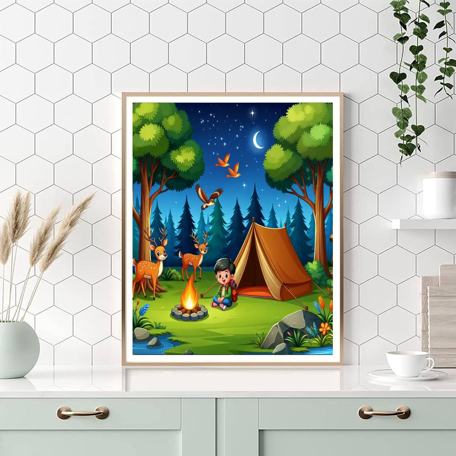 Nature Explorer's Camp Painting Number Kit