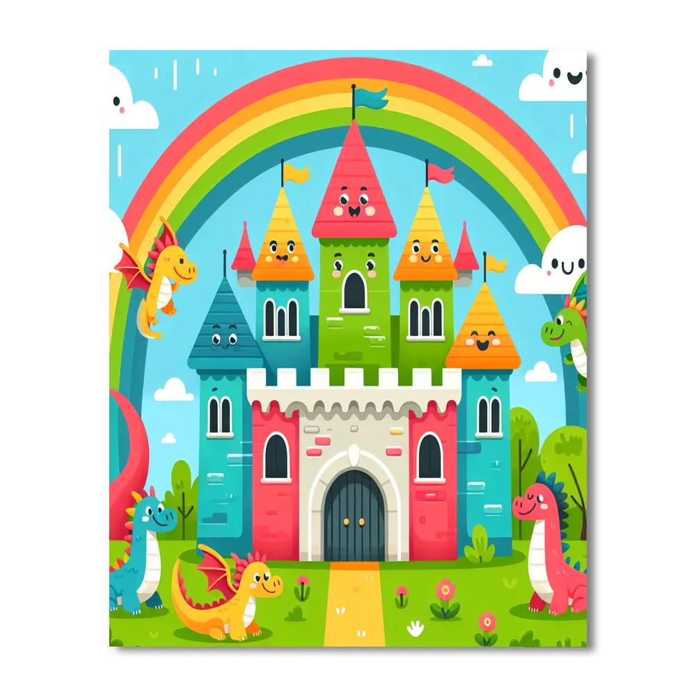 Funky Fantasy Castle Paint By Number